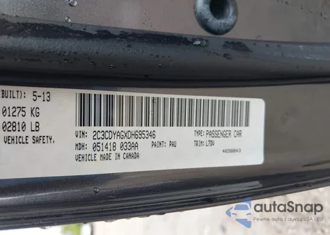 2013 Dodge Challenger Sxt from USA, damaged, VIN 2C3CDYAGXDH695346